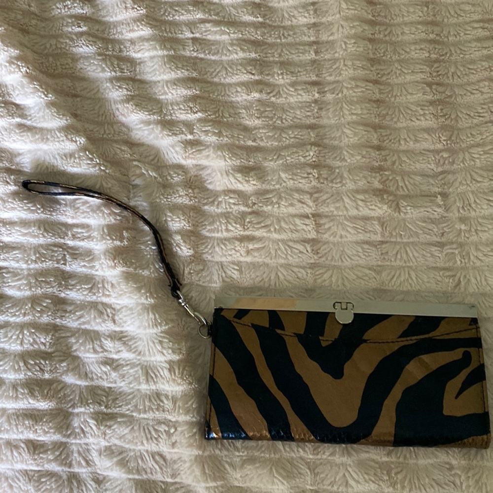 Small animal print clutch